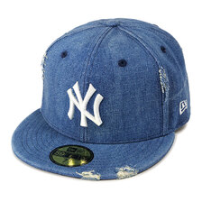 NEW ERA 59FIFTY Denim Custom ニューヨーク・ヤンキース ウォッシュドデニム 13516118画像