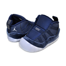 NIKE JORDAN 11 CRIB BOOTIE midnight navy/metallic silver FB1968-441画像