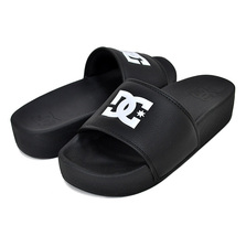 DC SHOES DC SLIDE PLATFORM BLACK/BLACK/WHITE DW231013-BLW画像