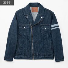 MOMOTARO JEANS MJK0020M31 GTBデニムライダースジャケット画像