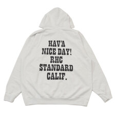 RHC Ron Herman &times; STANDARD CALIFORNIA US Cotton HAND Logo Hoodie WHITE画像