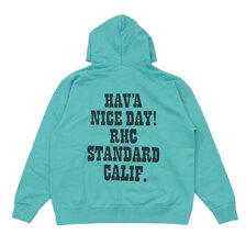 RHC Ron Herman &times; STANDARD CALIFORNIA US Cotton HAND Logo Hoodie BLUE画像