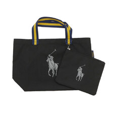 POLO RALPH LAUREN PONY Shopping Tote BLACK画像