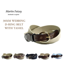 MARTIN FAIZEY 30mm Webbing D-Ring Belt with Tassel画像