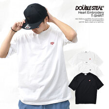 DOUBLE STEAL Heart Embroidery T-SHIRT 931-12003画像
