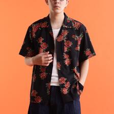 Schott HAWAIIAN SHIRT BANDANA ROSE 7823123023画像