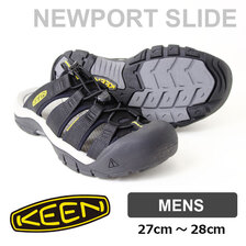 KEEN NEWPORT SLIDE Black/KeenYellow 1027302画像