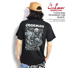 COOKMAN T-shirts Kate Venicebeach map -BLACK- 231-32064画像