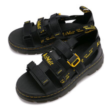Dr.Martens Pearson II Black Lustre Coated Leather & Black/Dms Yellow Airwair Webbing 30822001画像