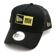 NEW ERA 9FORTY A-Frame トラッカー Box Logo ボックスロゴ ブラック &times; ゴールド 13515952画像