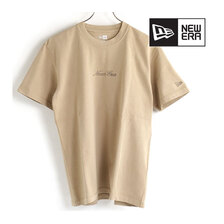 NEW ERA 半袖 コットン Tシャツ Script Logo スクリプトロゴ ブラウン レギュラーフィット 13516783画像