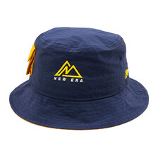 NEW ERA バケット01 Mountain Initial Logo ネイビー/イエロー 13516197画像