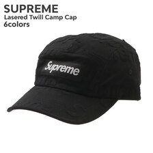 Supreme 23SS Lasered Twill Camp Cap画像