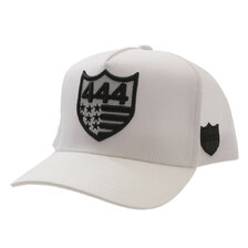 YOSHINORI KOTAKE DESIGN &times; BARNEYS NEWYORK BLACK LINE 444LOGO LAME MESH CAP WHITE画像