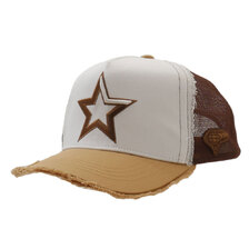 YOSHINORI KOTAKE DESIGN &times; BEAMS GOLF STAR MESH CAP BROWN画像