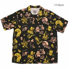 STAR OF HOLLYWOOD HIGH DENSITY RAYON OPEN SHIRT &ldquo;THE MONSTERS&rdquo; by VINCE RAY SH38871画像