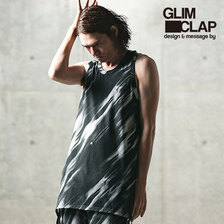 GLIMCLAP Patterned tank top-monochrome geometric pattern- 14-044-GLS-CD画像