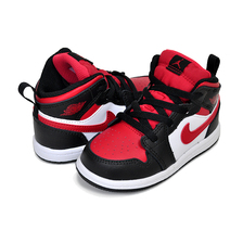 NIKE JORDAN 1 MID (TD) black/fire red-white 640735-079画像