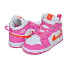NIKE JORDAN 1 MID (TD) pinksicle/safety orange-white DX3239-681画像