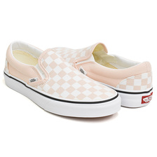 VANS CLASSIC SLIP-ON COLOR THEORY CHECKERBOARD PEACH DUST VN0A7Q5DBM0画像