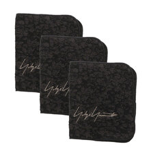 Yohji Yamamoto MAISON 総柄 Hand Towel (Set of 3 Pieces) BLACK画像