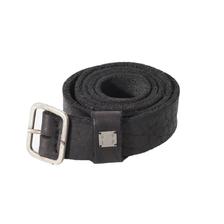 GUIDI LEATHER BELT WITH BUCKLE BISON FULL GRAIN BLT16画像