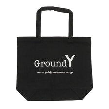 Ground Y Tote Cotton Canvas Logo Tote Bag BLACKxWHITE画像