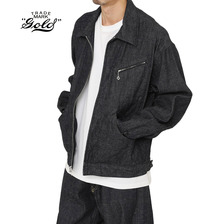 GOLD RECYCLED WASTE SUVIN COTTON YARN 11.5oz. DENIM WORK JACKET 23A-GL15244A画像