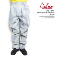 COOKMAN Chef Pants Brooklyn Royal Giants -GRAY- 231-33852画像