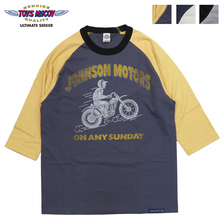 TOYS McCOY MOTORCYCLE CROPPED RAGLAN TEE "JOHNSON MOTORS" TMC2338画像