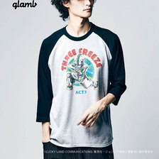 glamb &times;ジョジョの奇妙な冒険 ダイヤモンドは砕けない ACT3 Freeze Raglan T GB0223-JJ03画像
