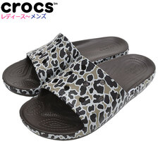crocs CLASSIC ANIMAL PRINT SLIDE 208618画像