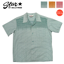 STAR OF HOLLYWOOD TYPEWRITER COTTON OPEN SHIRT &ldquo;ZIG ZAG&rdquo; SH39088画像