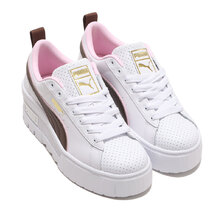PUMA MAYZE WEDGE PREPPY WNS PUMA WHITE-CHESTNUT BROWN 389866-02画像