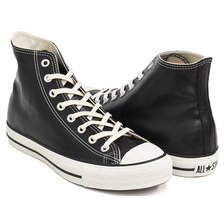 CONVERSE ALL STAR (R) OLIVE GREEN LEATHER HI BLACK 31309180画像