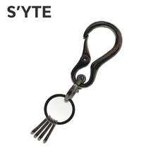 S'YTE Brass Carabiner Key Chain BLACK画像