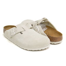 BIRKENSTOCK BOSTON ANTIQUE WHITE / SUEDE LEATHER NARROW 1024740画像