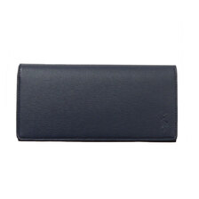 POLO RALPH LAUREN P-1011ORIN LEATHER LONG WALLET NAVY画像