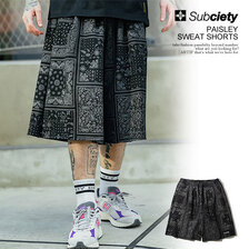 Subciety PAISLEY SWEAT SHORTS 105-02457画像