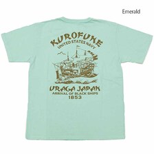 STUDIO D'ARTISAN USA COTTON PRINT T-SHIRT - 黒船 U.S.N. - 8118画像