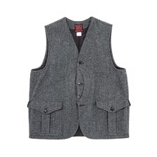 Workers Cruiser Vest, Grey Herringbone Tweed画像
