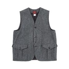 Workers Cruiser Vest, Grey Herringbone Tweed画像