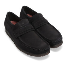 Clarks WallabeeLoafer Black Sde BLACK 26172503画像