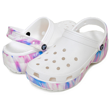 crocs CLASSIC PLATFORM DREAM CLOG W WHITE/MULTI 207580-94S画像