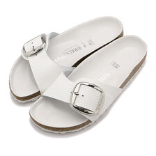 BIRKENSTOCK MADRID BIG BUCKLE WHITE / NATURAL LEATHER 1018866画像