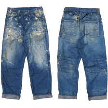 FULLCOUNT PW Denim Cinch Back Work Pants 1129HW-1画像