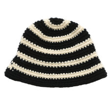 STUSSY Swirl Knit Bucket Hat BLACK画像