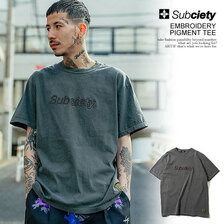 Subciety EMBROIDERY PIGMENT TEE 104-40896画像