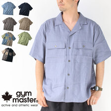 gym master 麻レーヨンオープンカラーシャツ G121720画像