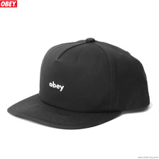 OBEY LOWERCASE 5 PANEL SNAPBACK CAP (BLACK)画像